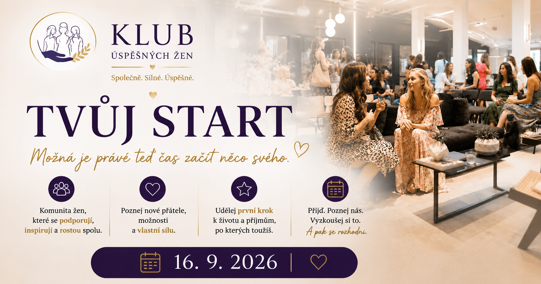 TVŮJ START – Klub úspěšných žen, Praha 16. 9. 2026